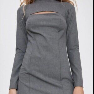 ZARA Long sleeve slit dress Size S
